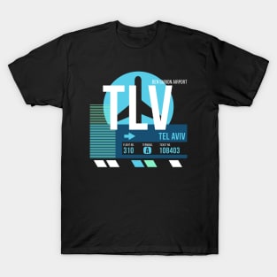 Tel Aviv (TLV) Airport Code Baggage Tag T-Shirt